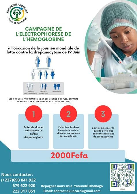 Affiche de la campagne d’électrophorèse de l’hémoglobine
