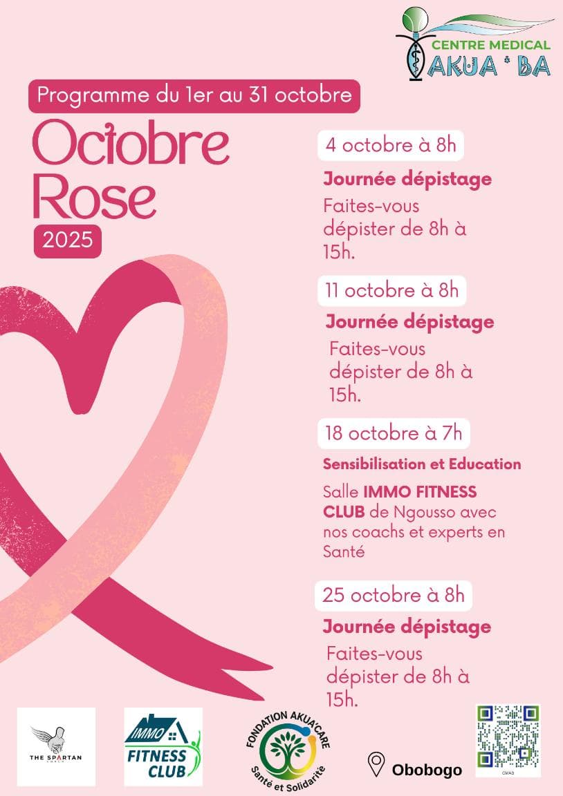Affiche du programme Octobre Rose 2025