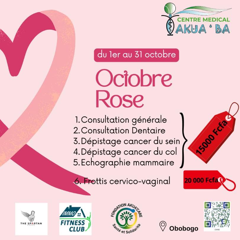 Affiche Octobre Rose : programme et journées de dépistage