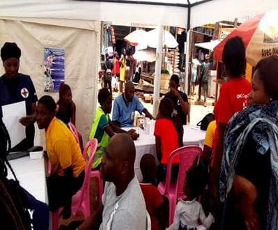 Dépistage du paludisme aux stands de Damas-Yaoundé