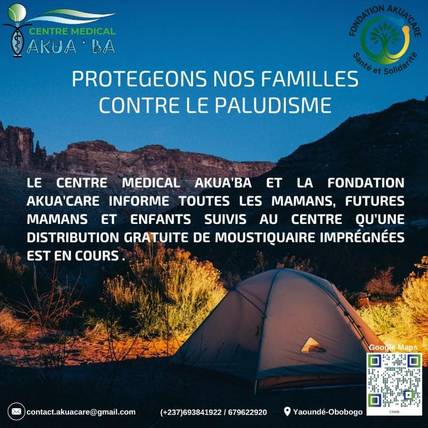 Affiche « Protégeons nos familles contre le paludisme »